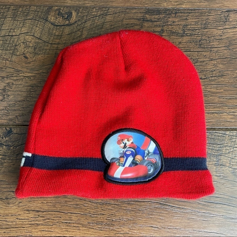 Mario Kart Knit Fleece Lined Hat - Kids OSFM‎